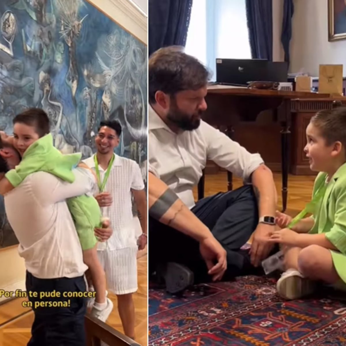 Emotivo encuentro entre Santino y presidente Boric: historia viral Emotivo encuentro entre Santino y presidente Boric: historia viral