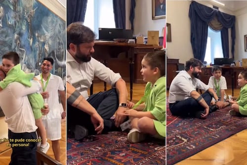 El emotivo encuentro entre Santino y el presidente Boric: la historia viral que llegó hasta La Moneda