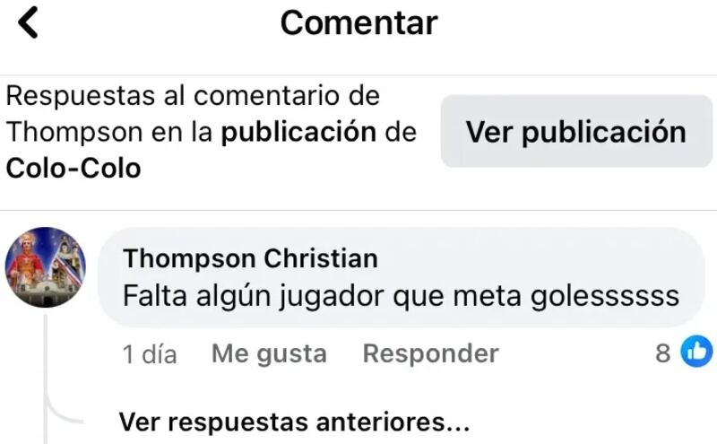 El tío del jugador evidenció la posibilidad que Thompson regrese pronto al Monumental.