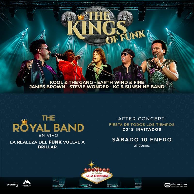Las entradas para The Kings of Funk ya están disponibles en preventa a través de la plataforma Evently.