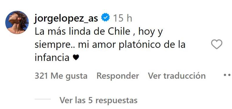 Instagram, mensaje de Jorge López a Carla Jara