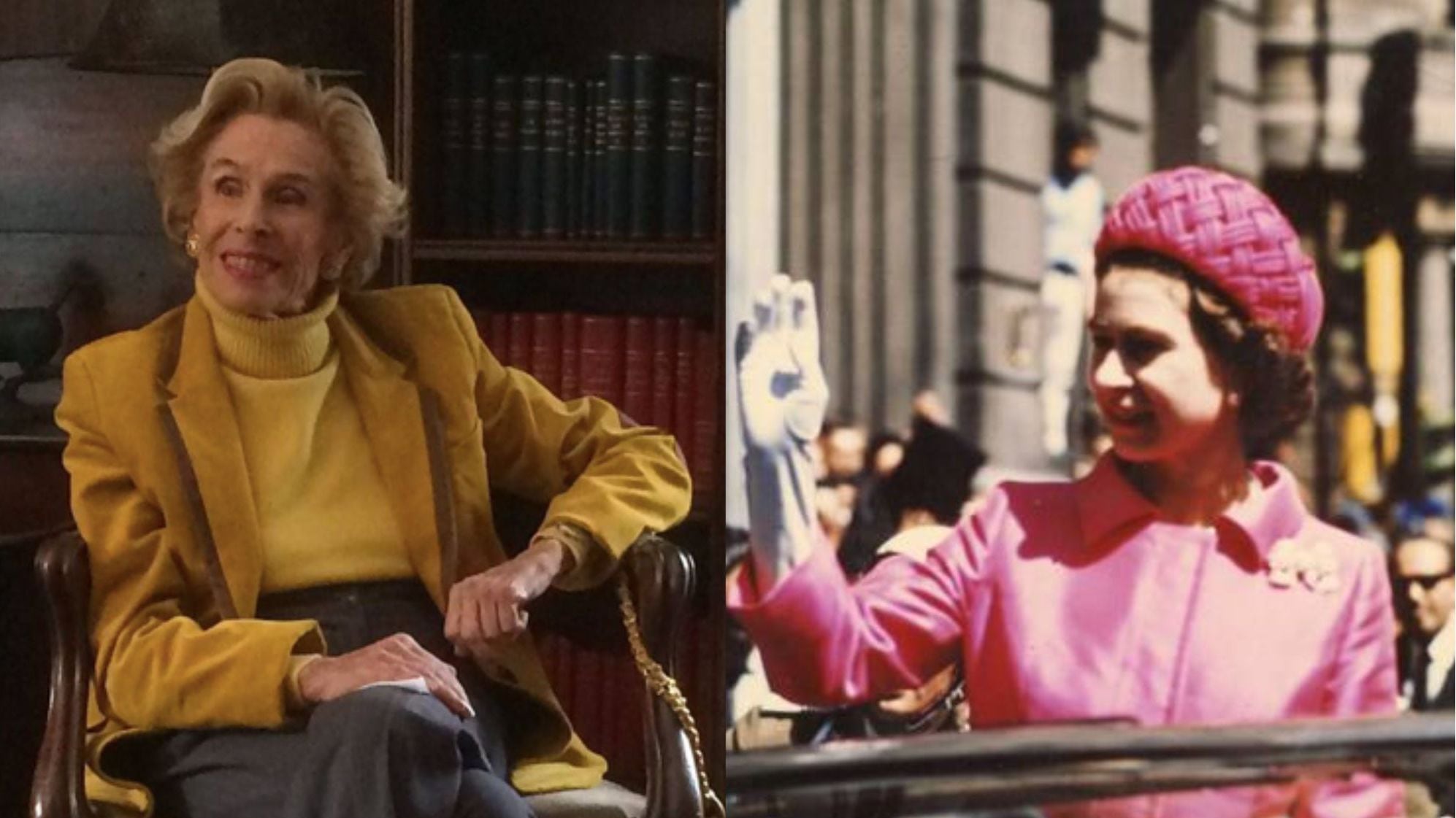 Mary Rose Mac-Gill y Reina Isabel II
