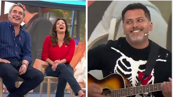 “Priscilla, te seguí de Mega al 13, me gustas tanto Priscilla, ya basta de estas mentiras que le digo a la prensa, estoy loco por ti, Priscilla”, decía parte de la canción.
“Oye te pones peligroso con la guitarra”, le dijo de vuelta la periodista en medio de las risas de todos los presentes en el panel, incluida la de los propios animadores.