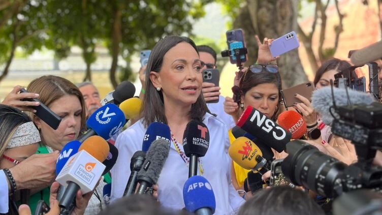 María Corina Machada ejerció su derecho al voto.