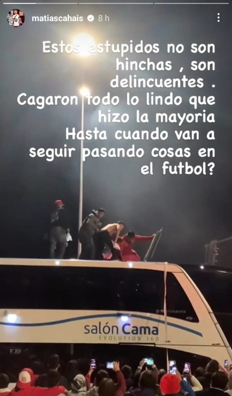 Las palabras de Matías Cahais