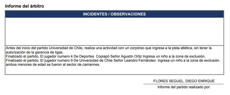 El informe de Diego Flores