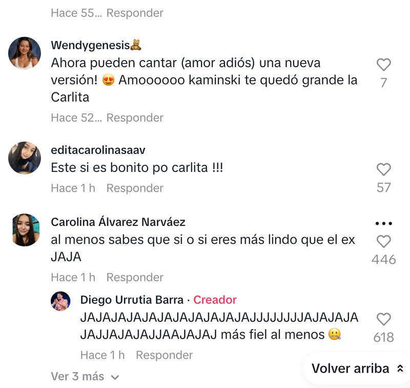 Comentarios en video de Diego Urrutia | Captura: TikTok