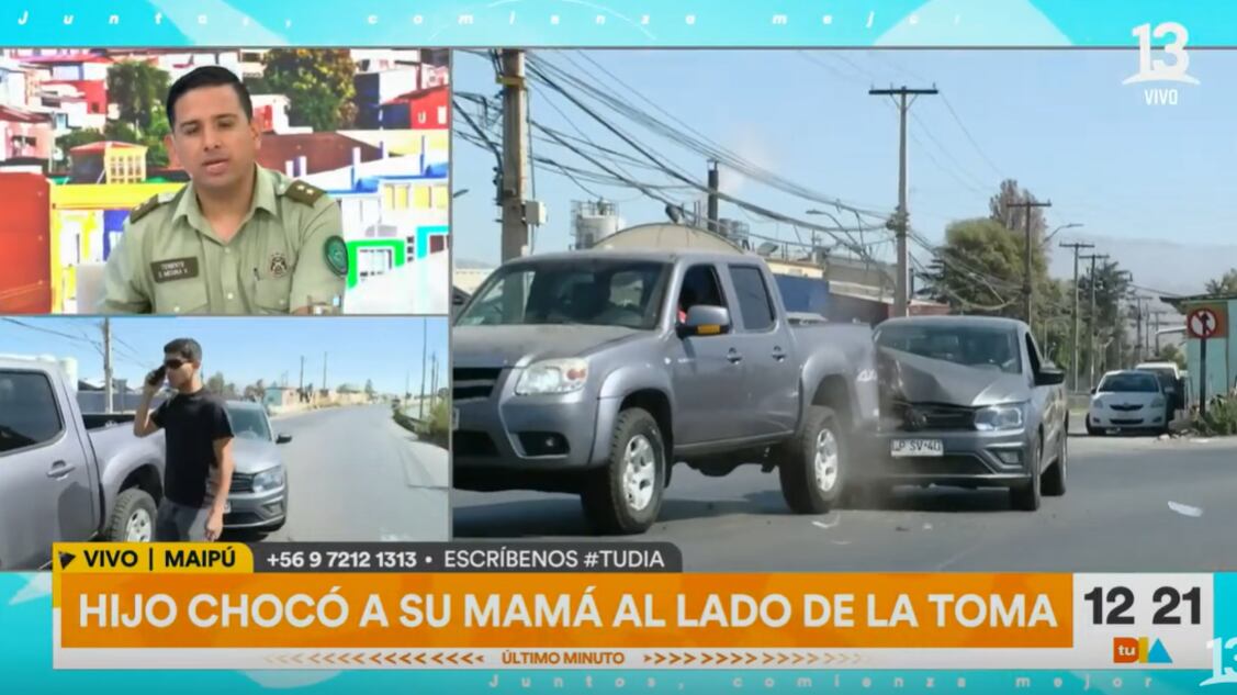 joven chocó a su mamá e interrumpió despacho en el matinal “Tu Día”