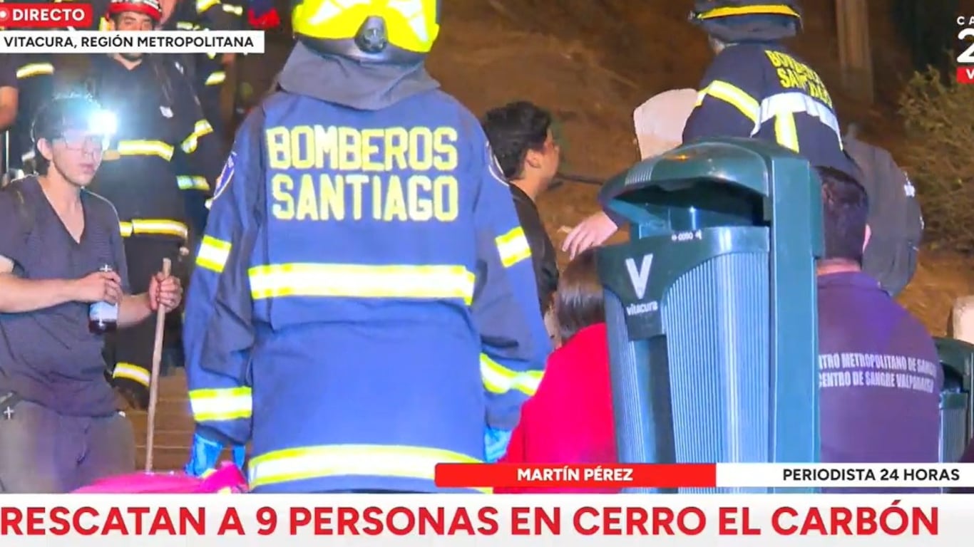 Rescatan a nueve jóvenes extraviados en el cerro El Carbón