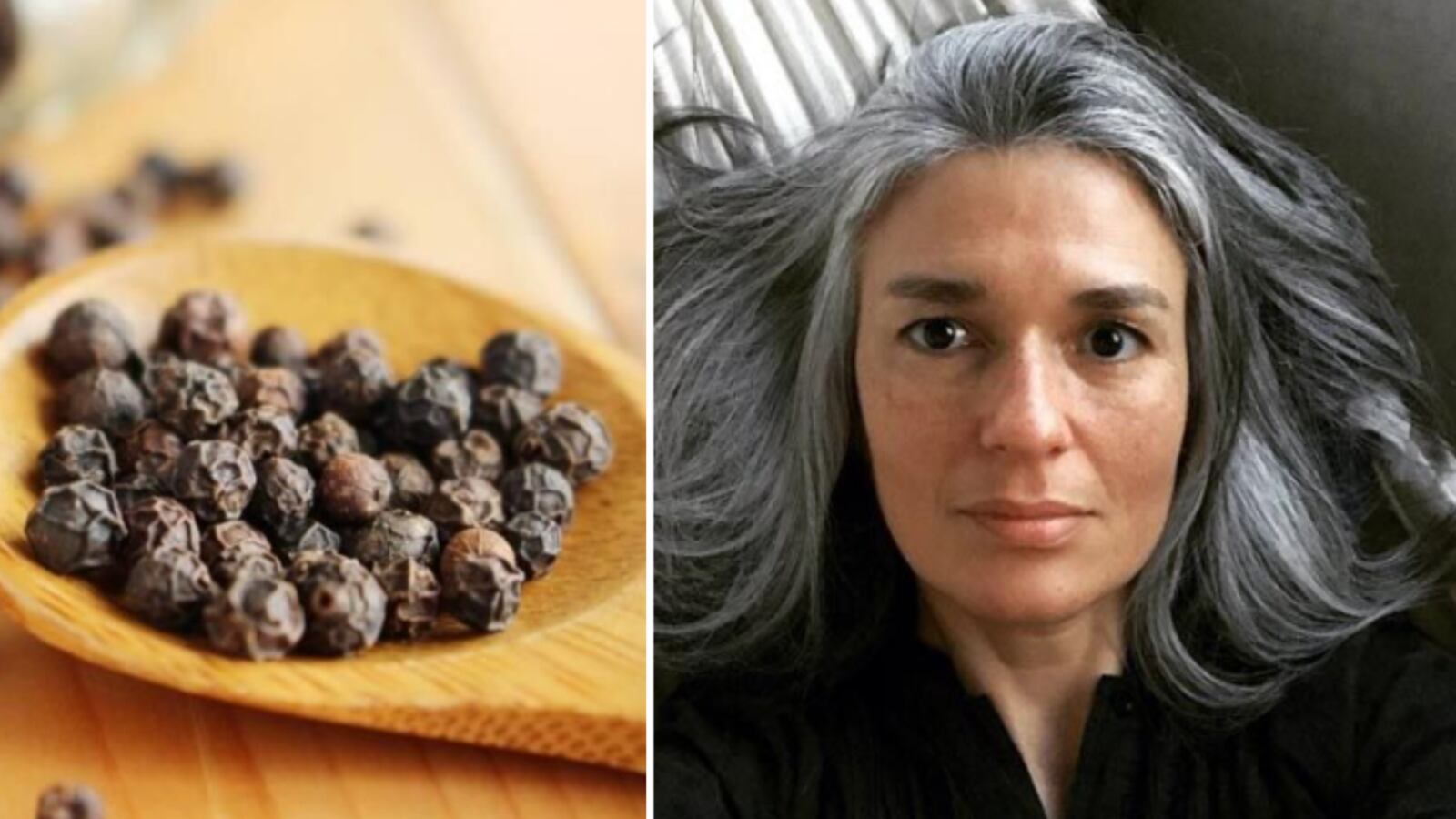 Tinte natural de pimienta negra y yogur