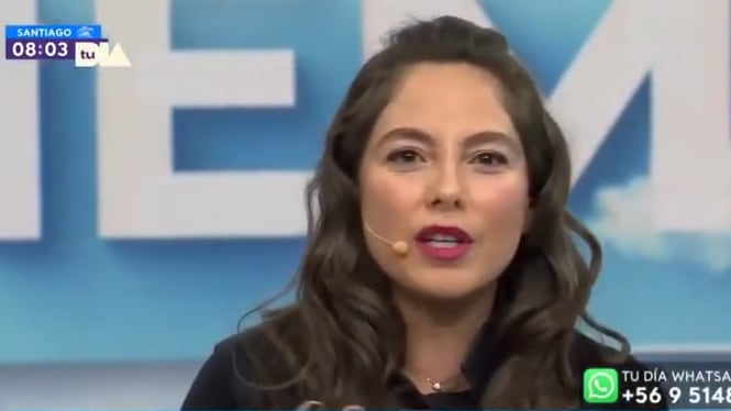 Ángeles Araya en el inicio del programa "Tu día".