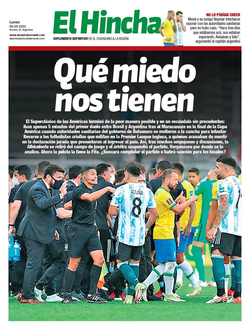 La portada de El Hincha