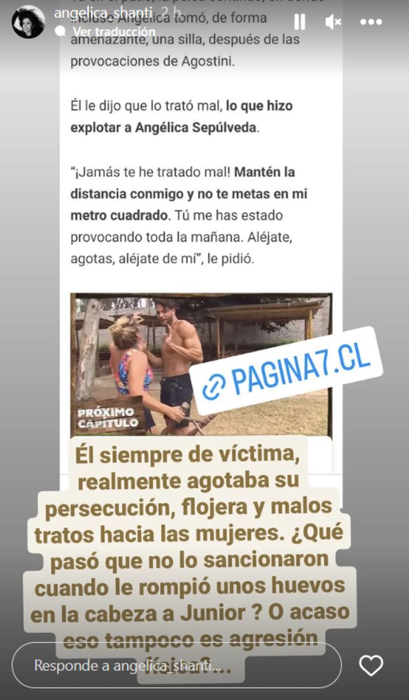 Historia de Angélica Sepúlveda | Instagram