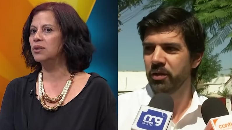Laura Landaeta y Joaquín Lavín León | Captura: Que te lo digo y Meganoticias