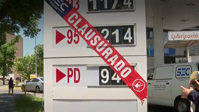 Bencinera clausurada por el SEC | Captura: 24 Horas de TVN