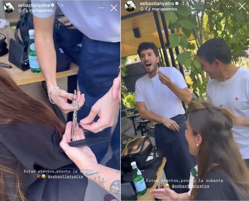 María Pombo y Sebastián Yatra en Chile.