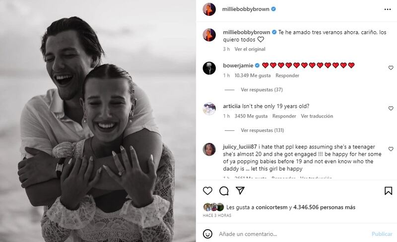 La actriz confirmó este martes su matrimonio con Bongiovi en una publicación de Instagram.