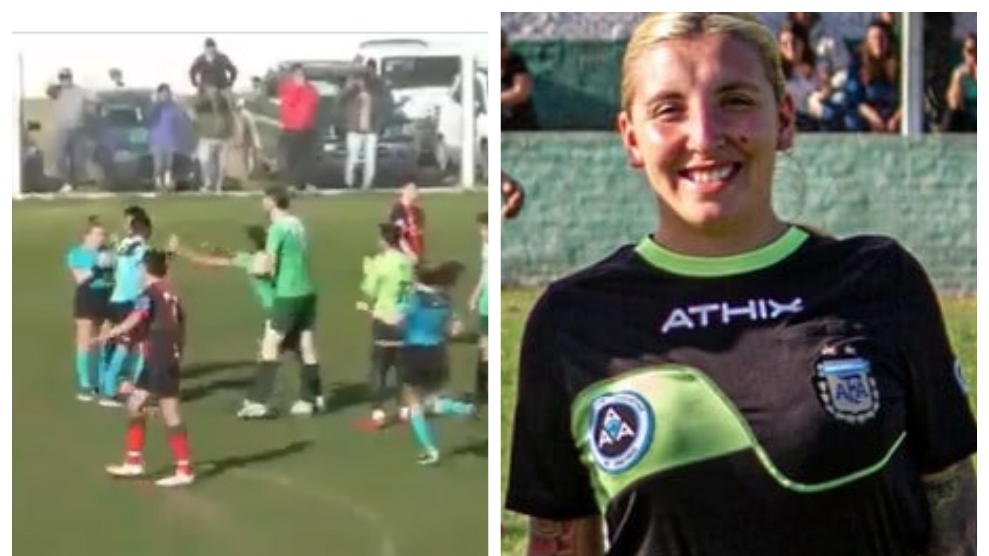 La árbitra argentina Dalma Cortadi fue agredida por un jugador de Deportivo Independencia.