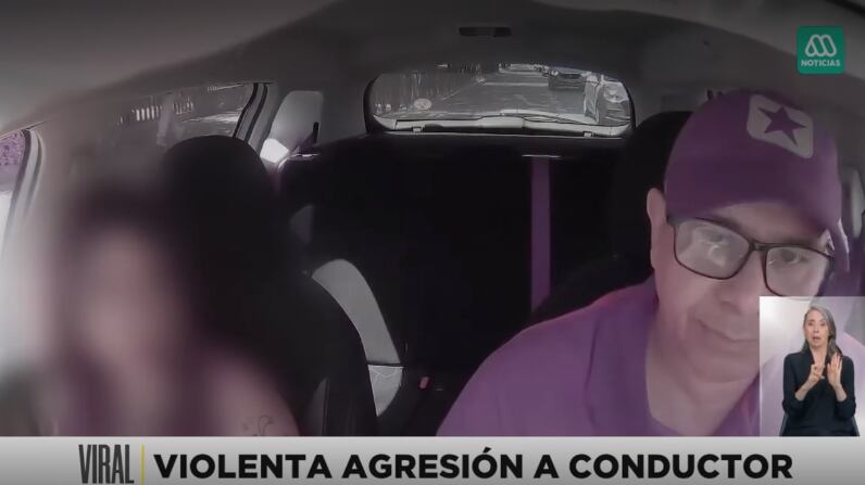 Conductor de aplicación fue agredido por pasajera: "Me dice que me vaya a mi país, que soy del Tren de Aragua” | Captura: Meganoticias de Mega