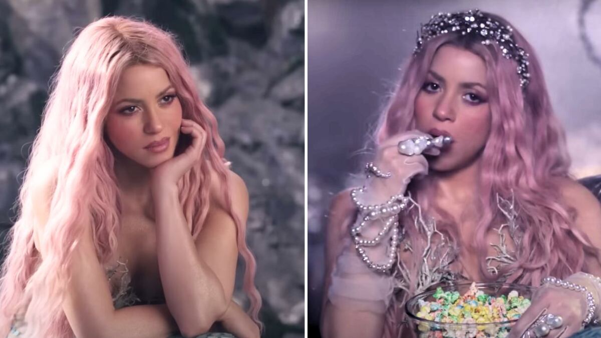 Shakira nos regaló su propia versión de la sirenita en su nuevo tema con Manuel Turizo ‘Copa Vacía’.
