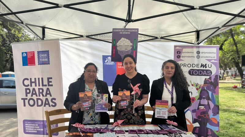 Fiestas Patrias: Ministerio de la Mujer refuerza prevención de violencia de género con Punto Morado en las fondas del Parque O’Higgins