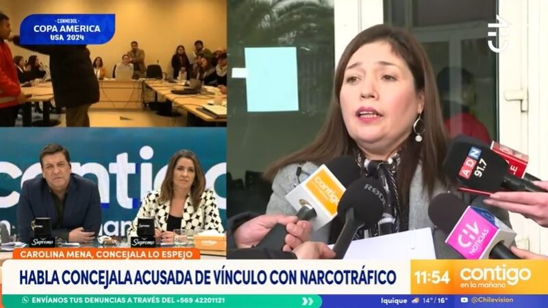 La concejala de Lo Espejo respondió por sus vínculos con el narcotráfico.