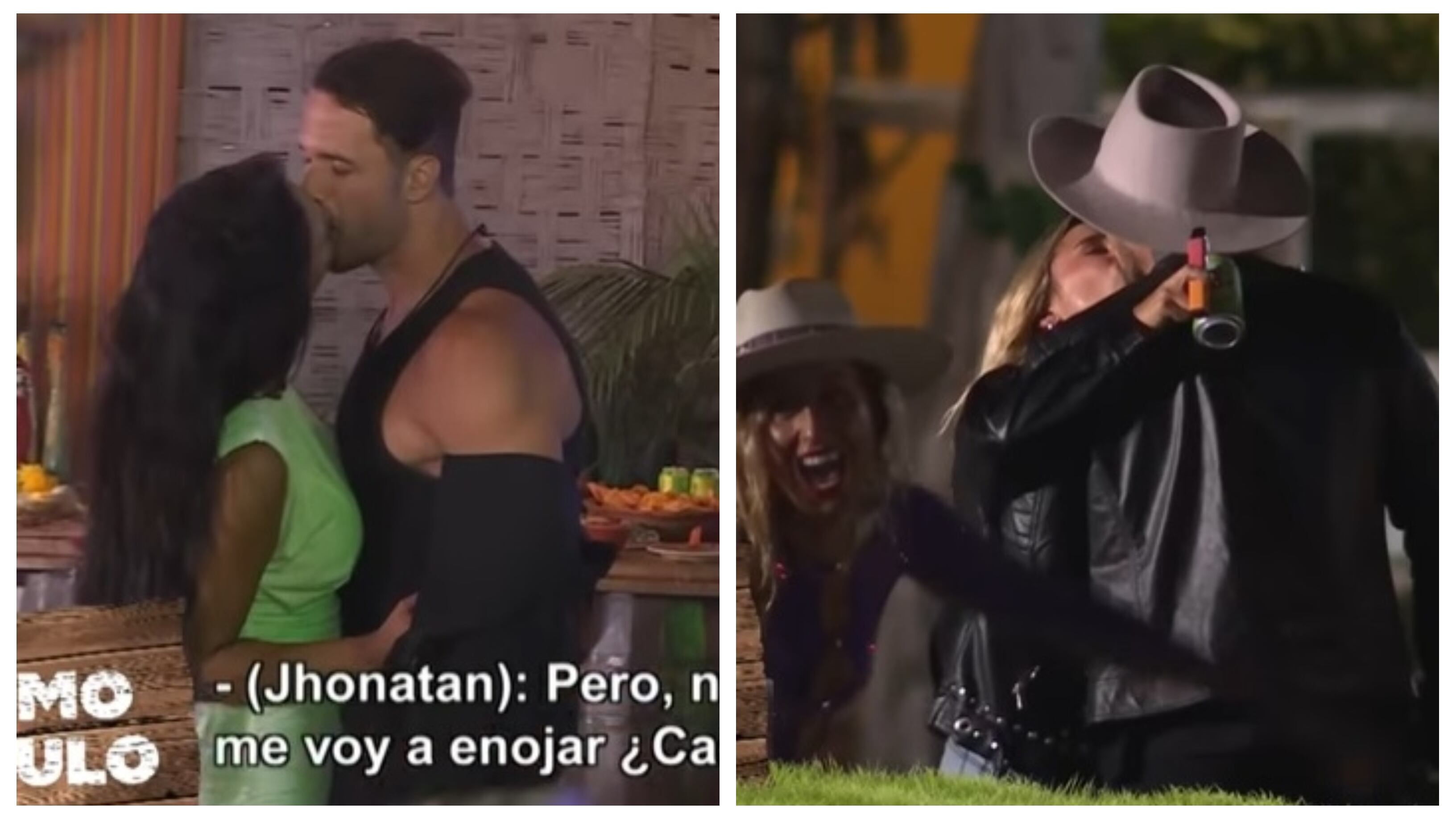 Tanto en la "fiesta estilo mexicana" como en la llegada a la casona, los besos de la Fiera con Fabio, y Guarén con Mateucci, causaron la indignación de Jonathan y Chama.