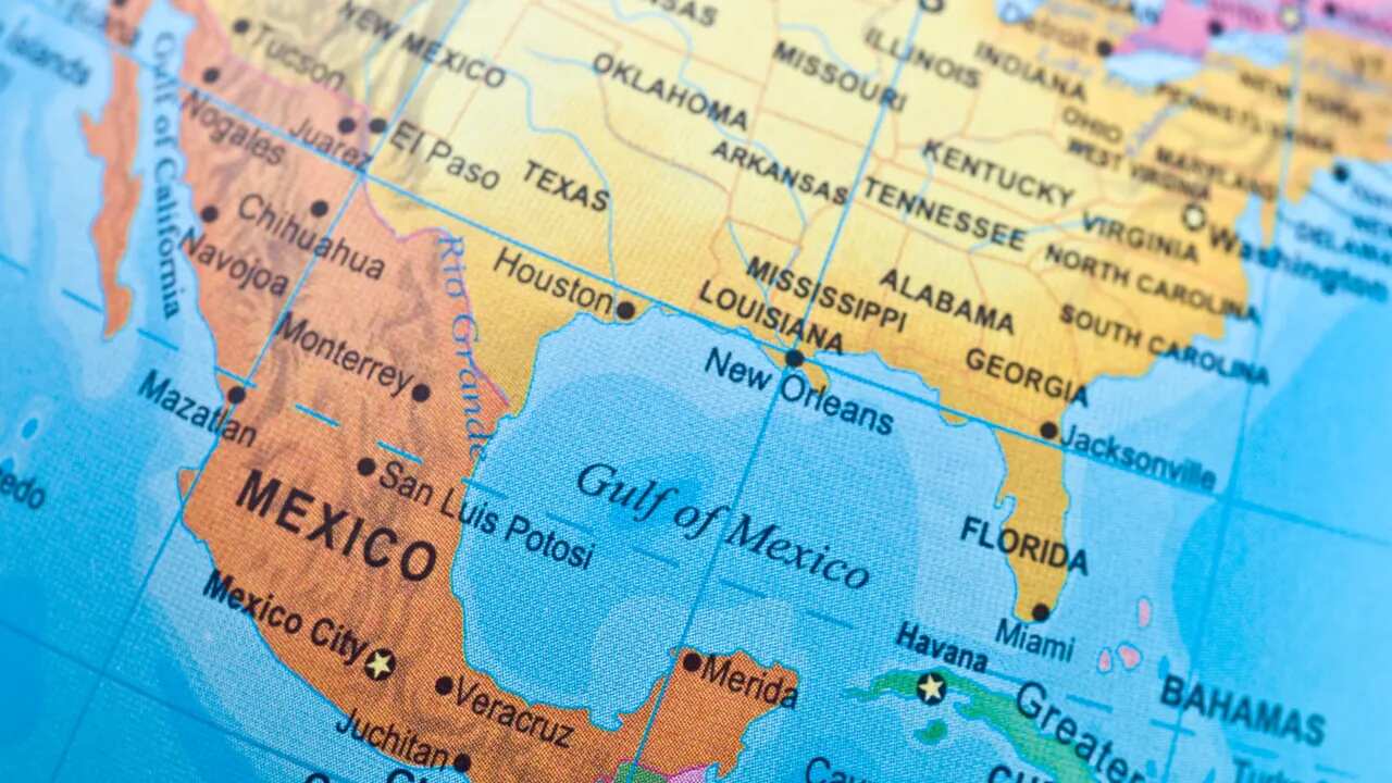 México desde un globo terráqueo