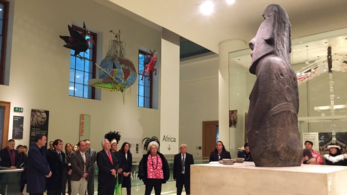 Moai en Museo Británico - Fuente: Emol