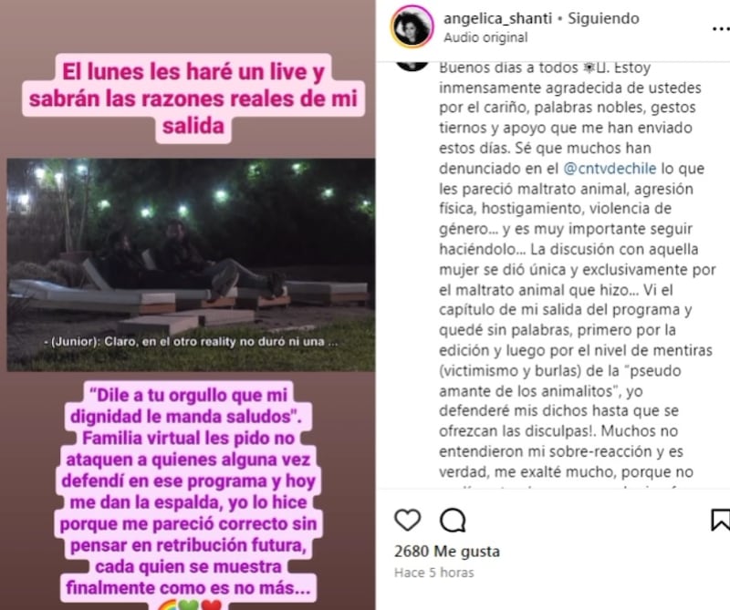 Instagram Angélica Sepúlveda