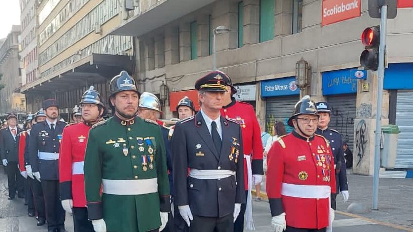 Bomberos, foto ceremonia aniversario