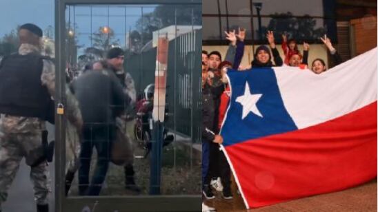 “Qué tan aweonao hay que ser para viajar miles de kms, pagar una tremenda cantidad de plata en la entrada, pasaje y estadía y curarse raja antes del partido?”, con ese tipo de comentarios, los cibernautas reaccionaron a la detención que sufrió un hincha chileno que llegó en estadio de ebriedad a ver el encuentro entre Chile y Uruguay.
En un registro difundido en redes sociales por un reportero del medio AS Chile, se ve que el hombre forcejea con uno de los policías que está con vestimenta miliar y boina negra, quien lo agarra del cuello, lo tira contra una reja y lo inmoviliza en el piso,