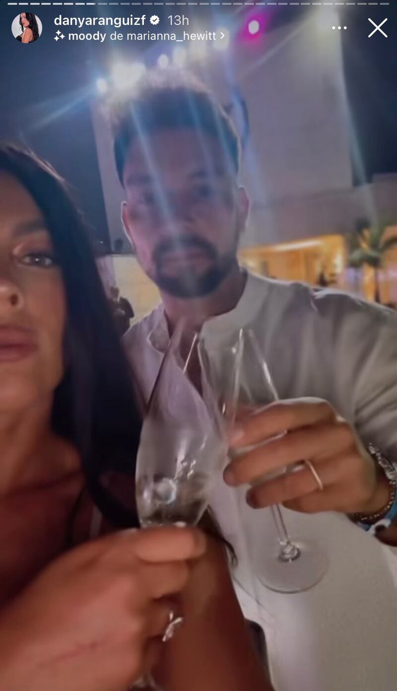 Daniela Aránguiz y Luis Mateucci dieron la bienvenida el 2024 desde Brasil. Captura de Instagram