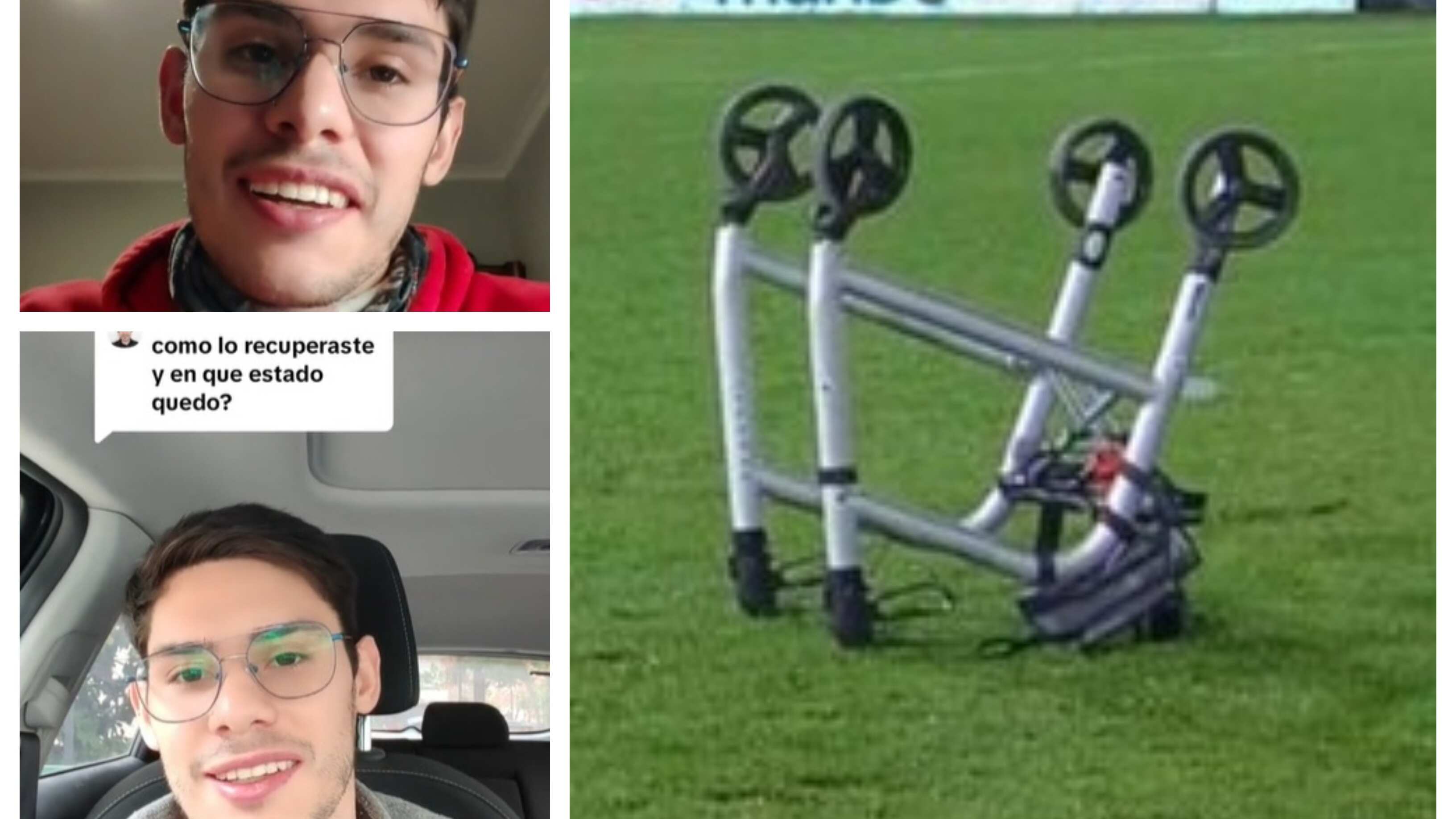 El joven explicó que el furioso hincha hispano y su padre se contactaron con él para acordar el pago del arreglo de su implemento asistencial.