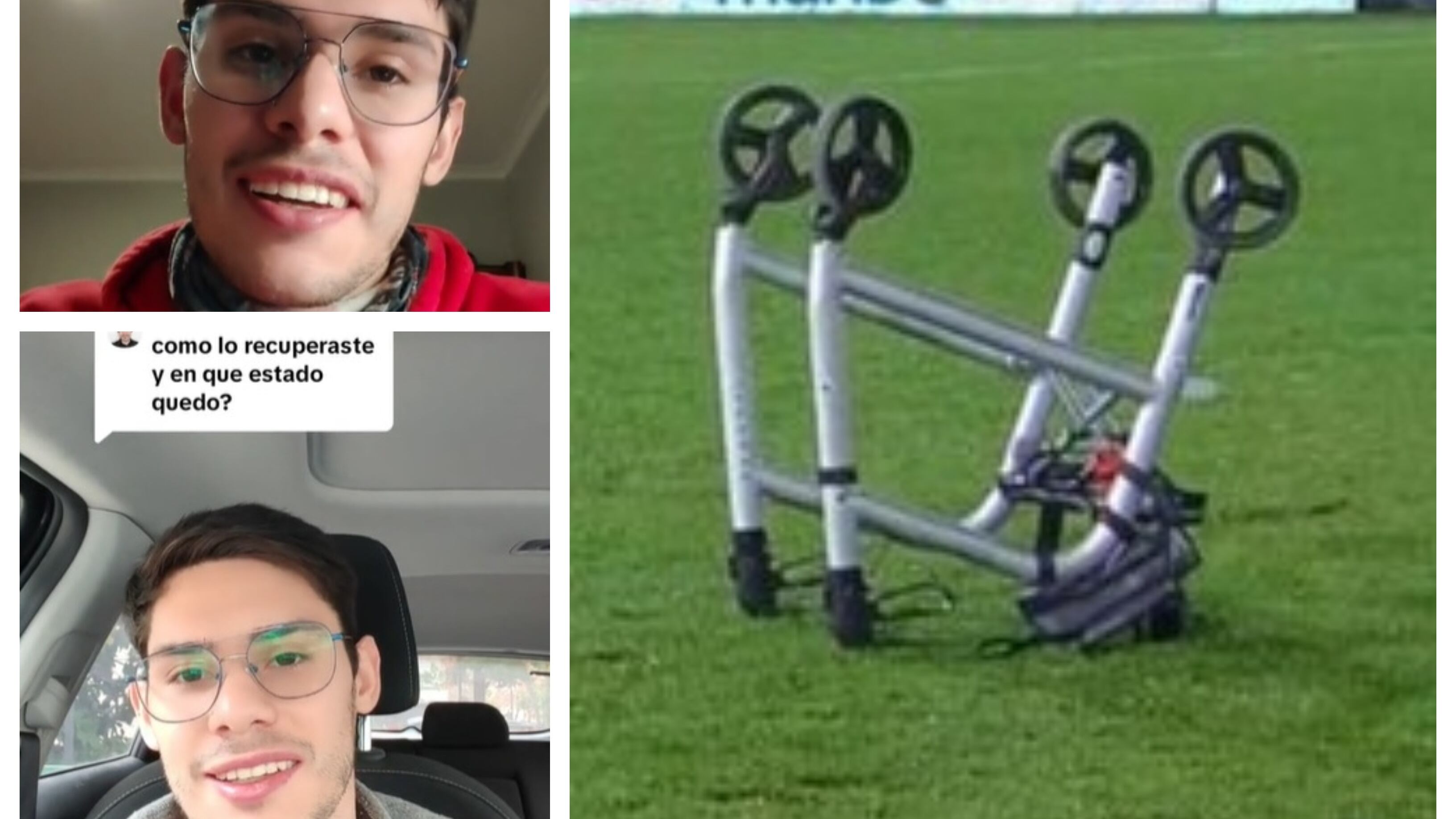 El joven explicó que el furioso hincha hispano y su padre se contactaron con él para acordar el pago del arreglo de su implemento asistencial.