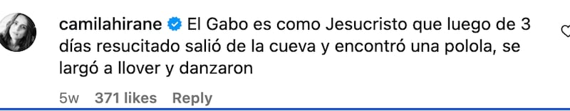 Comentario de Camila Hirane