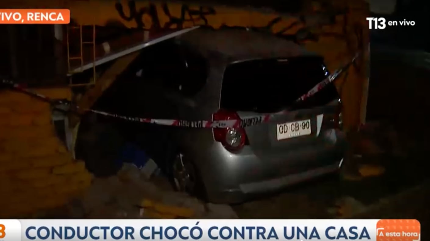 Conductor chocó contra una casa en Renca