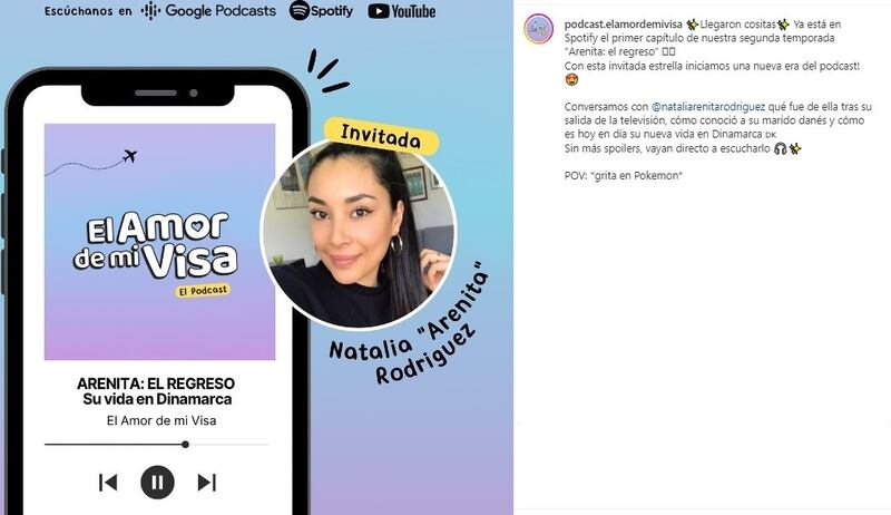 Natalia "Arenita" Rodríguez se refirió a Karol Lucero este fin de semana en un podcast.