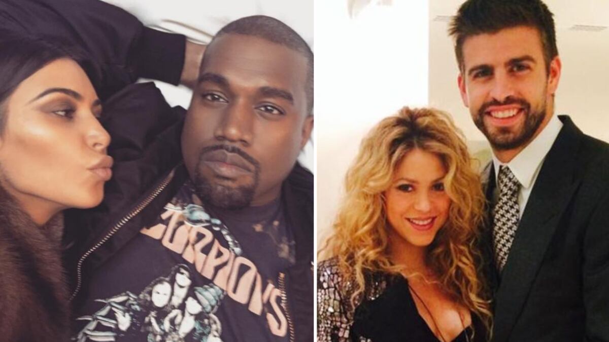Kim Kardashian y Kanye West Shakira y Piqué