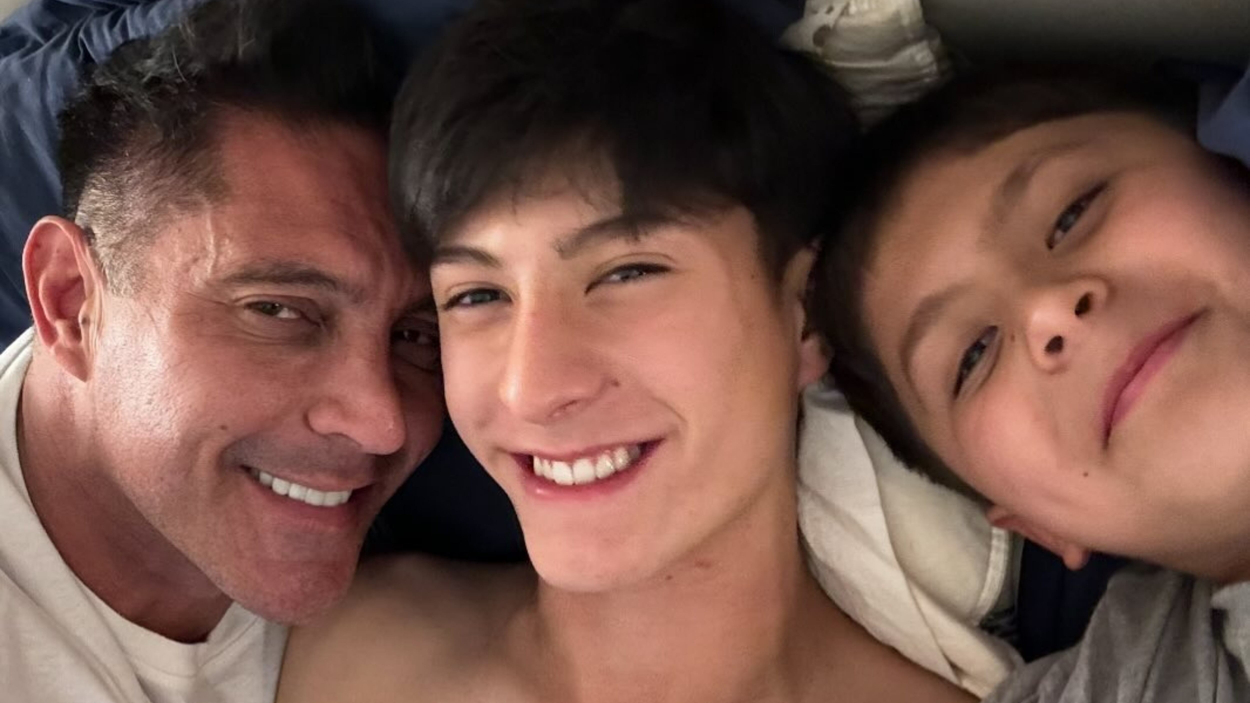 Patricio Laguna y sus hijos