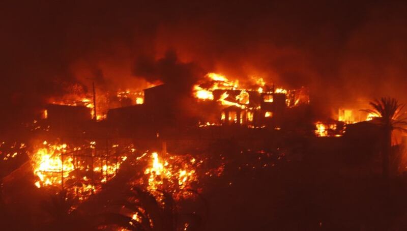 incendio en viña del mar