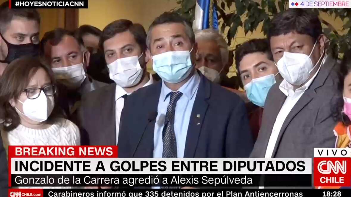 El agredido diputado Alexis Sepúlveda