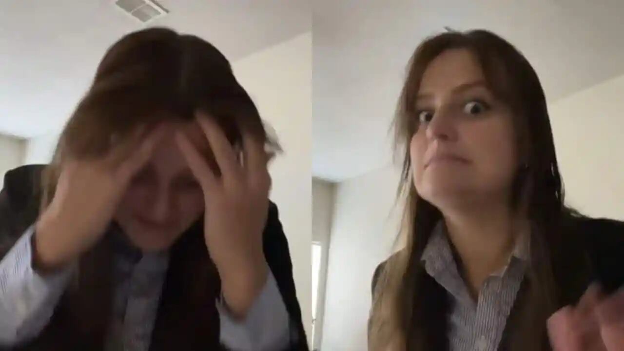 Azafata se equivoca y cuenta historia en Tik Tok.