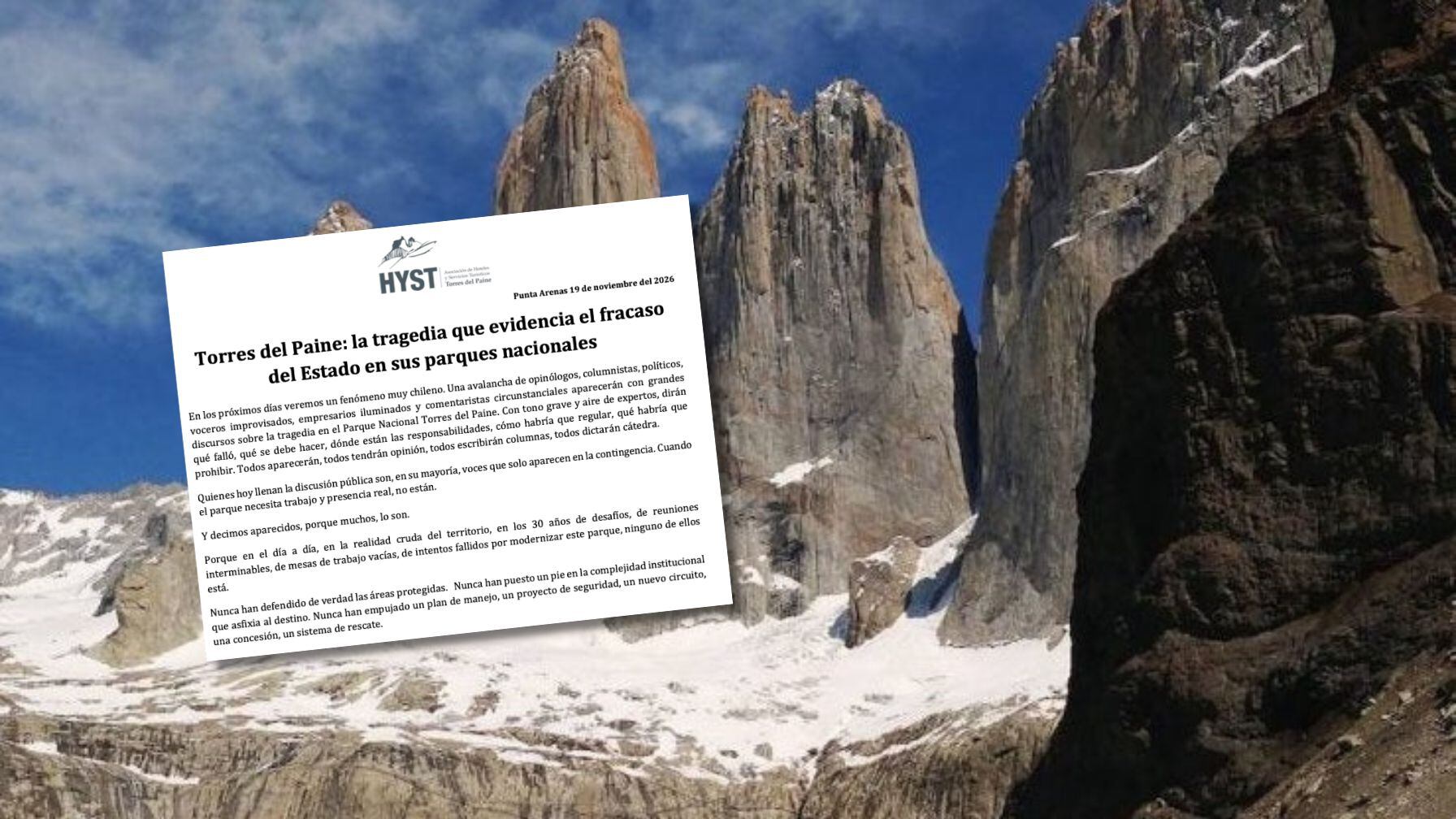 HYST advierte que imponer guías obligatorios no resolverá la crisis y solo castigará a visitantes responsables en el parque.