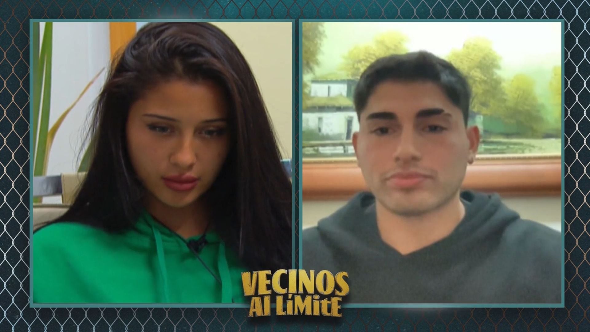 Flor y su pololo en Vecinos al límite | Gentileza: Canal 13