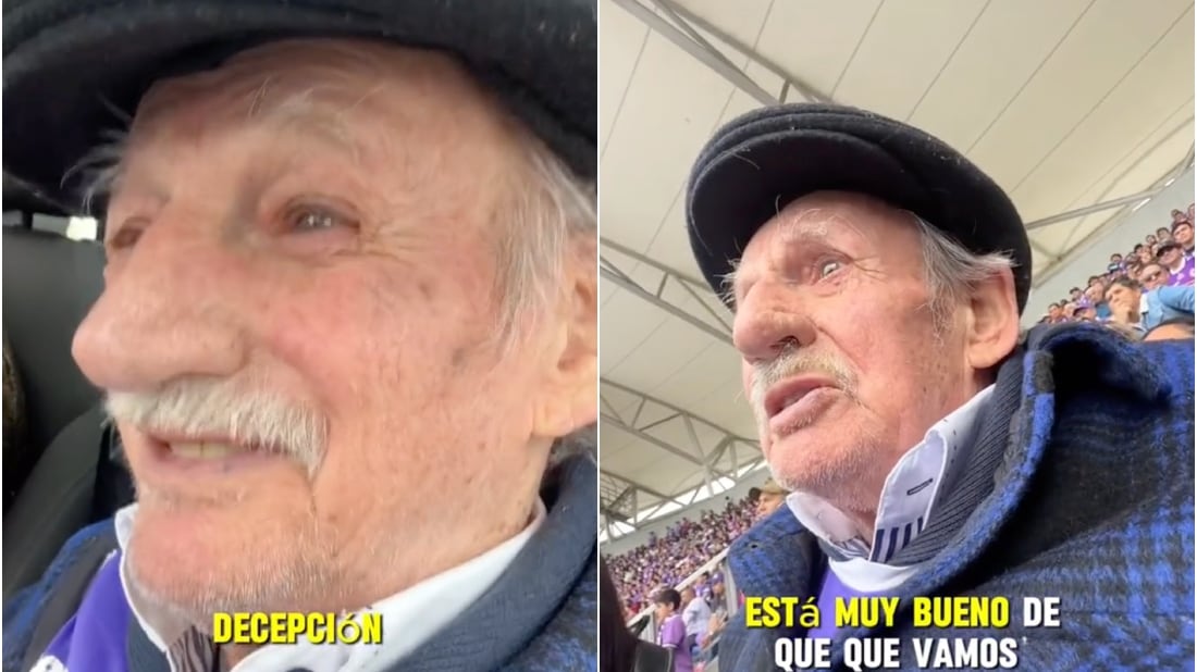 Abuelo va al estadio a ver a Deportes Concepción