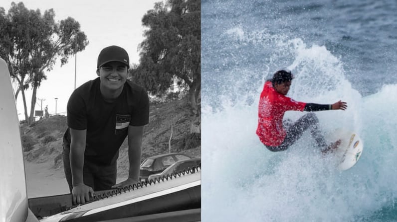 Surfista Lucas Encina | Fuente: Instagram @fechsurf