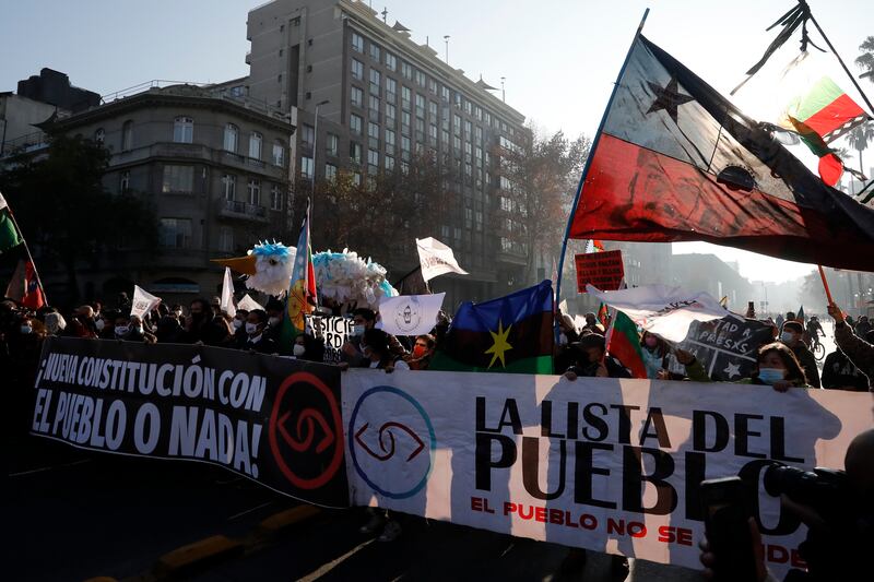 La Lista del Pueblo en una marcha.