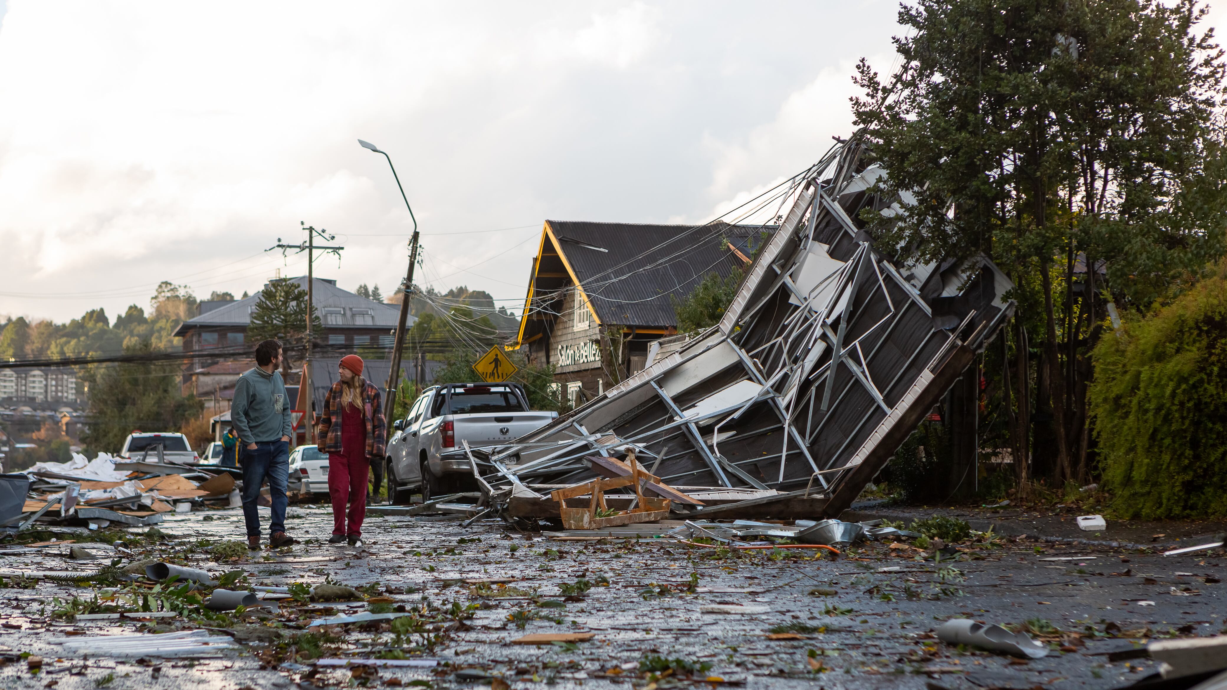 Un tornado afectó a Puerto Varas durante la jornada de este domingo 25 de mayo