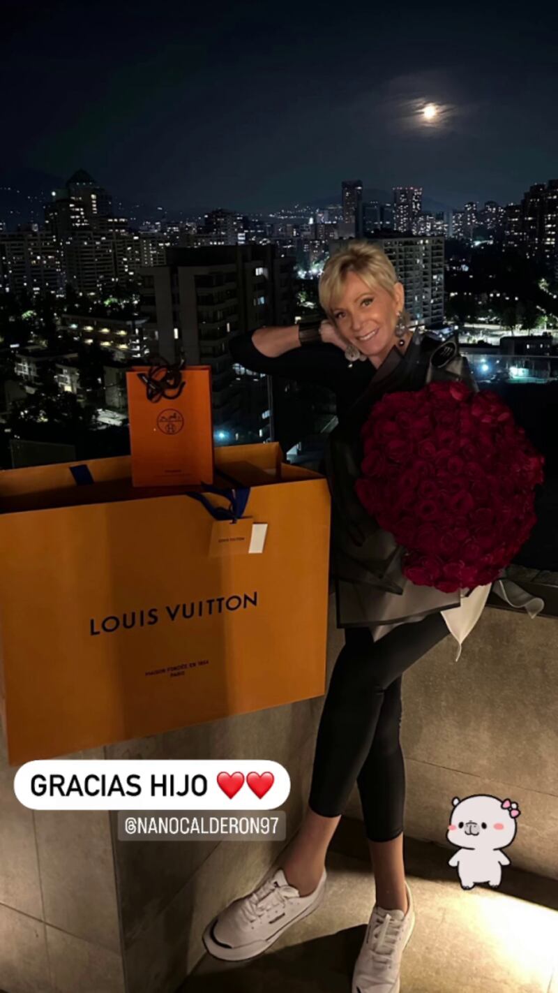 Raquel Argandoña presumió los lujosos regalos que le hizo su hijo